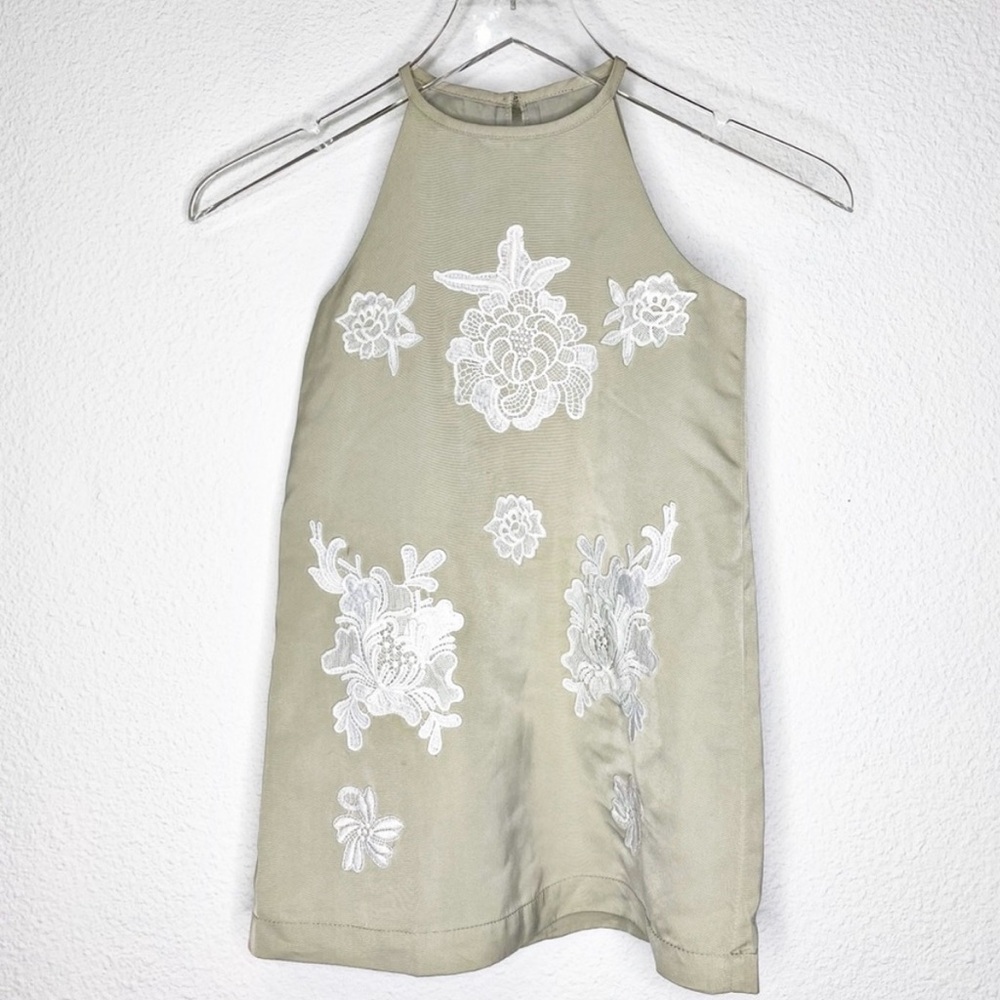 Victoria Beckham for Target Tan Embellished Tank Top Dress
